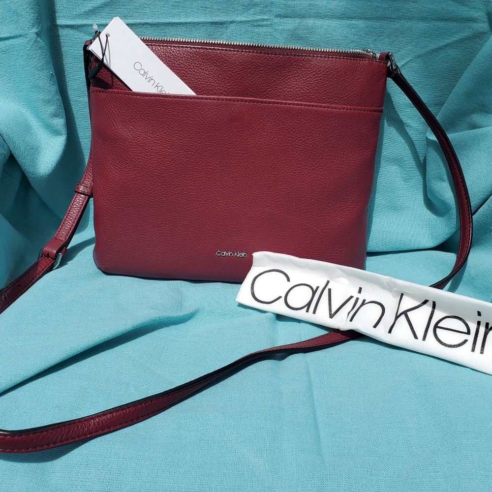 Calvin Klein crossbody bag burgundy.